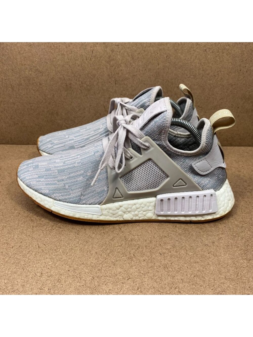 Adidas Womens NMD XR1 Boost Ice Purple Primeknit Sneakers Size 10 Gum Sole